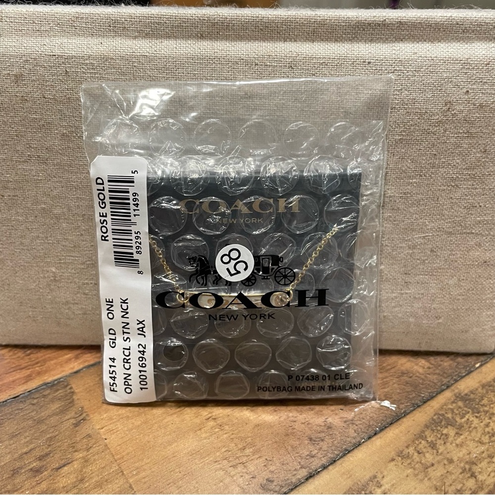 Coach | Bar Logo Necklace | Rose Gold 16”-18” NWT - Picture 4 of 5